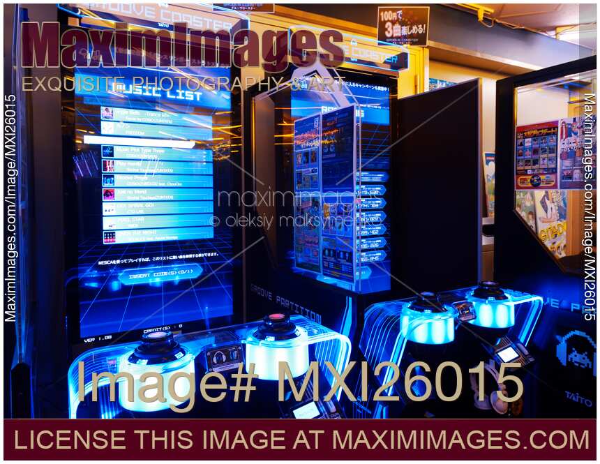 Photo of Groove Coaster arcade slot machine Stock Image MXI26015