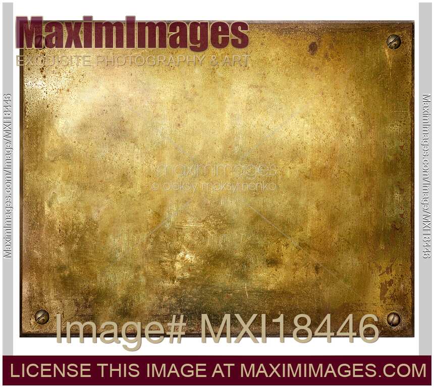 Grungy Brushed Brass Sign