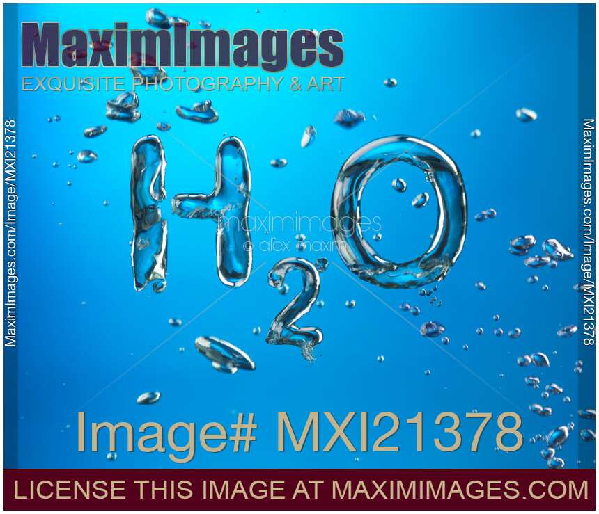H2O Formula Made by Oxygen Bubbles in Water