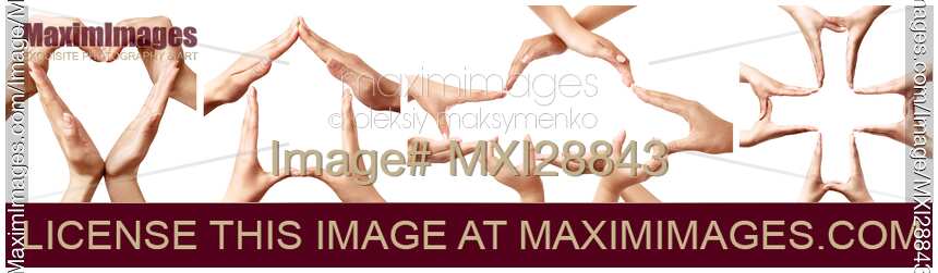 Hand Symbols representing concepts of insurance