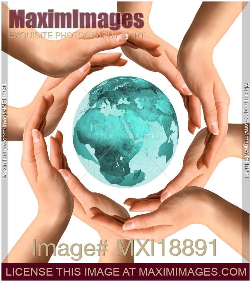 Hands Surrounding the Earth