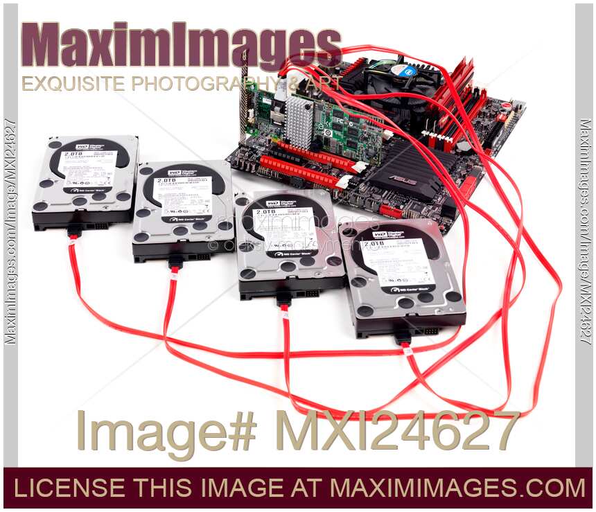 Hard drives connected to motherboard with RAID controller