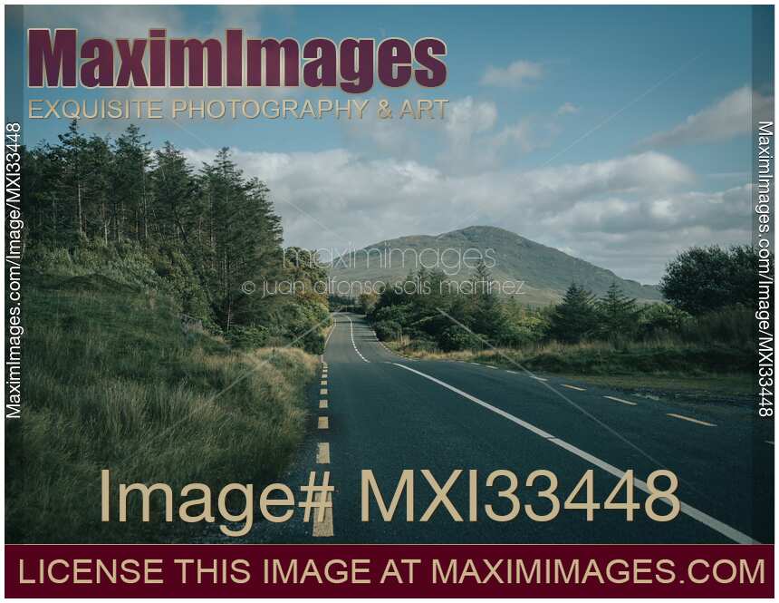 Highway in landscape scenery Galway Ireland