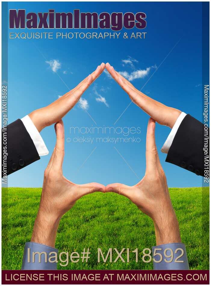 Home Conceptual Symbol Made by Hands