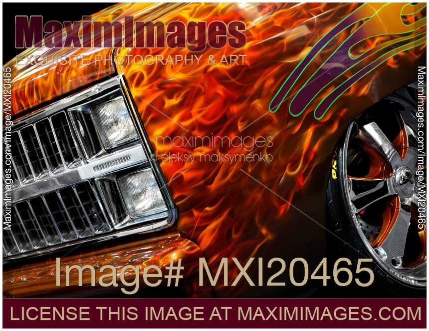 Hot Rod Chevrolet Scotsdale 1978 custom flame job