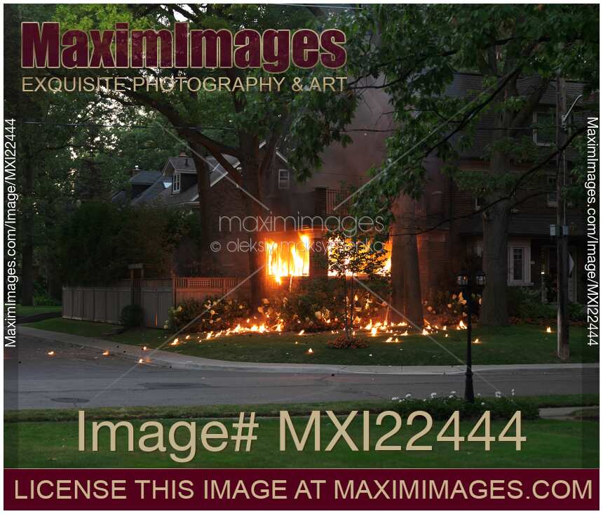 House Burning After Explosion