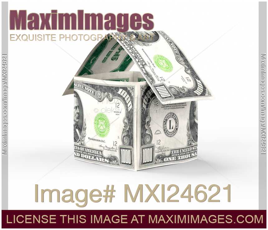 House made of thousand dollar bills