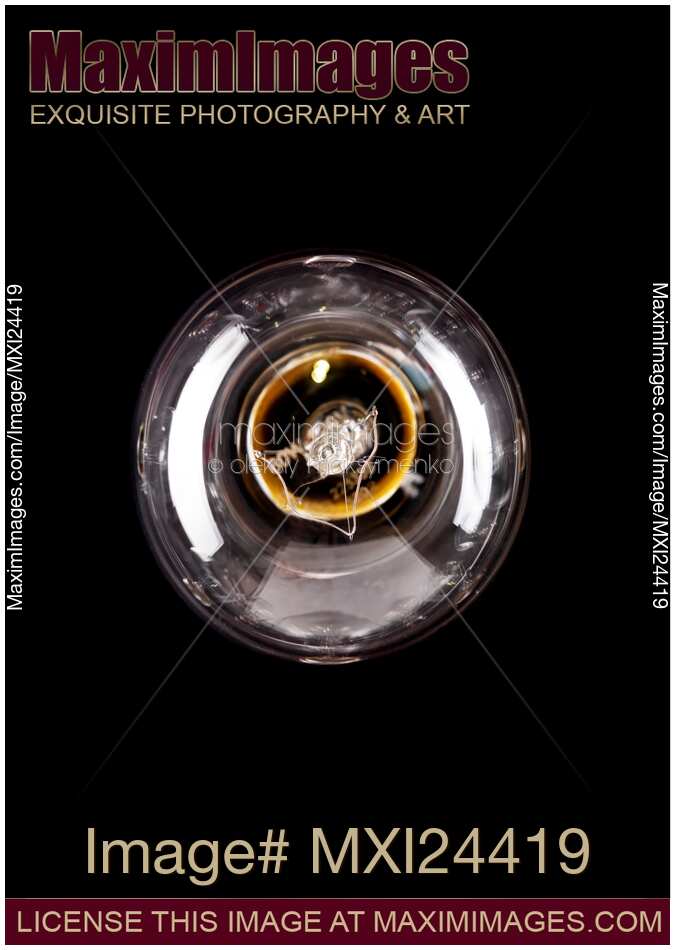 Incandescent light bulb turned off