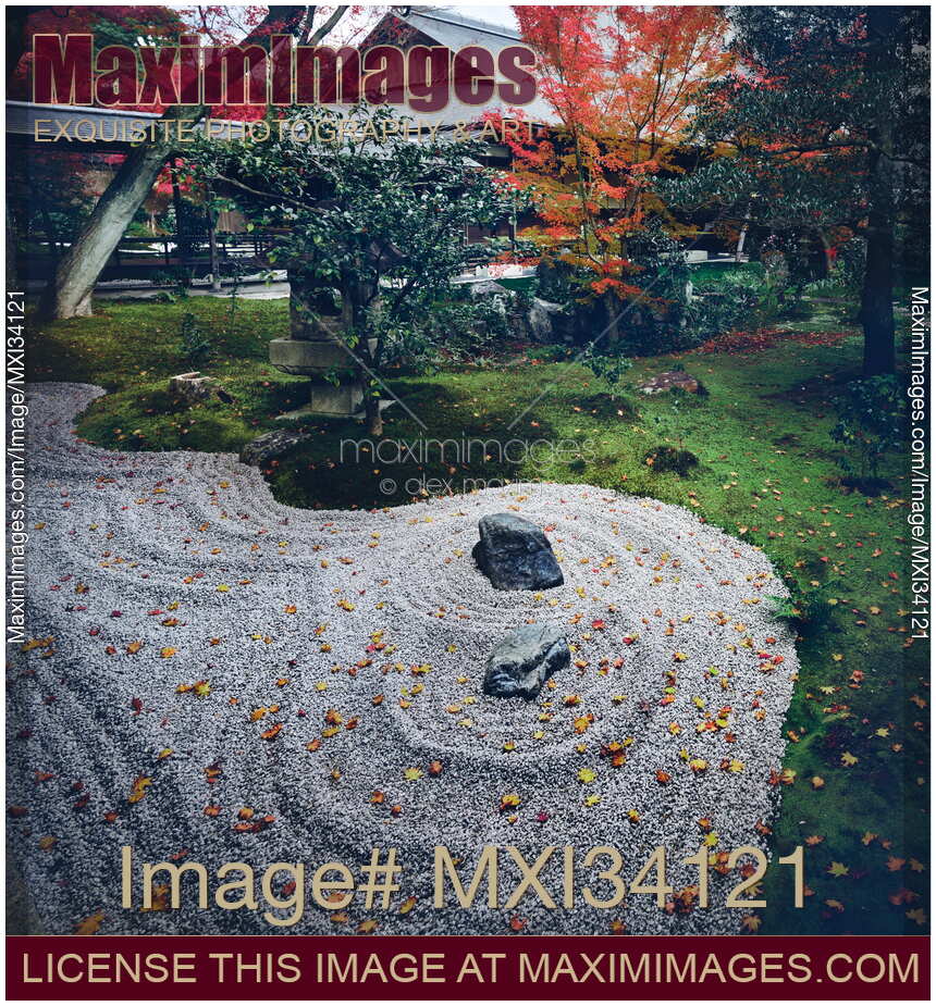 Inner rock garden of Daitoku-ji Japanese Zen temple in Kyoto