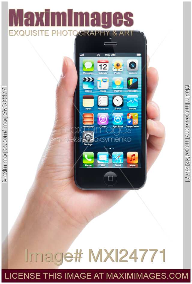 iPhone 5 in a hand