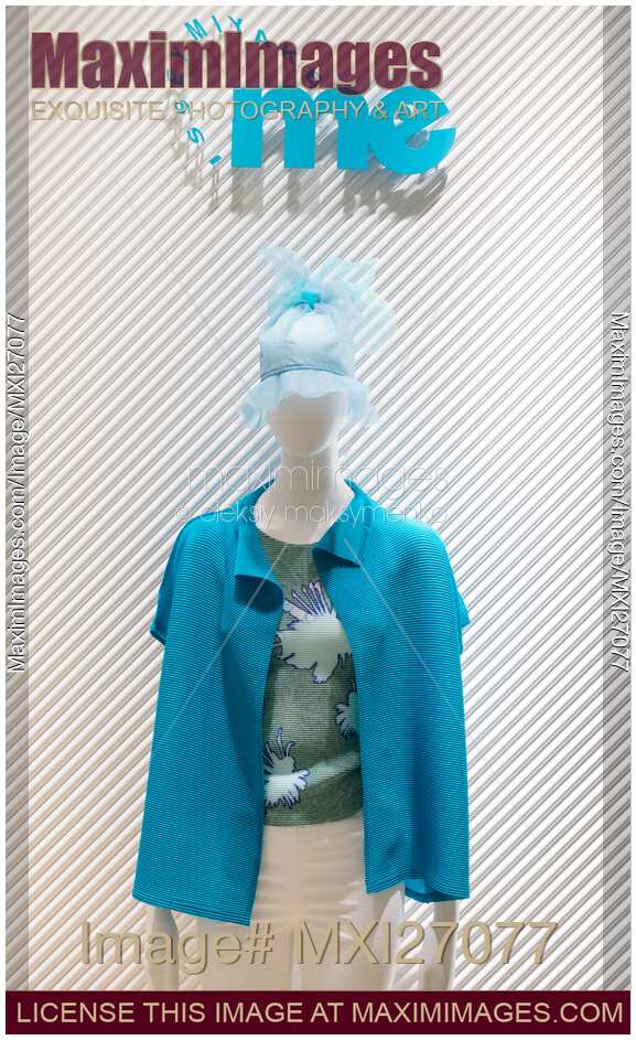 Issey Miyake fashion store display in Japan