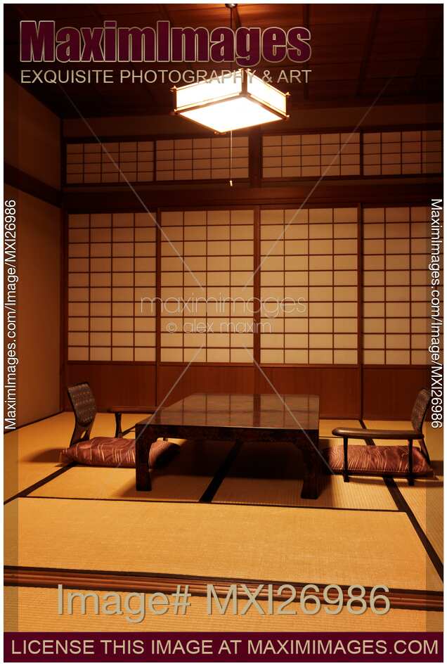 Japanese tea table chabudai at ryokan