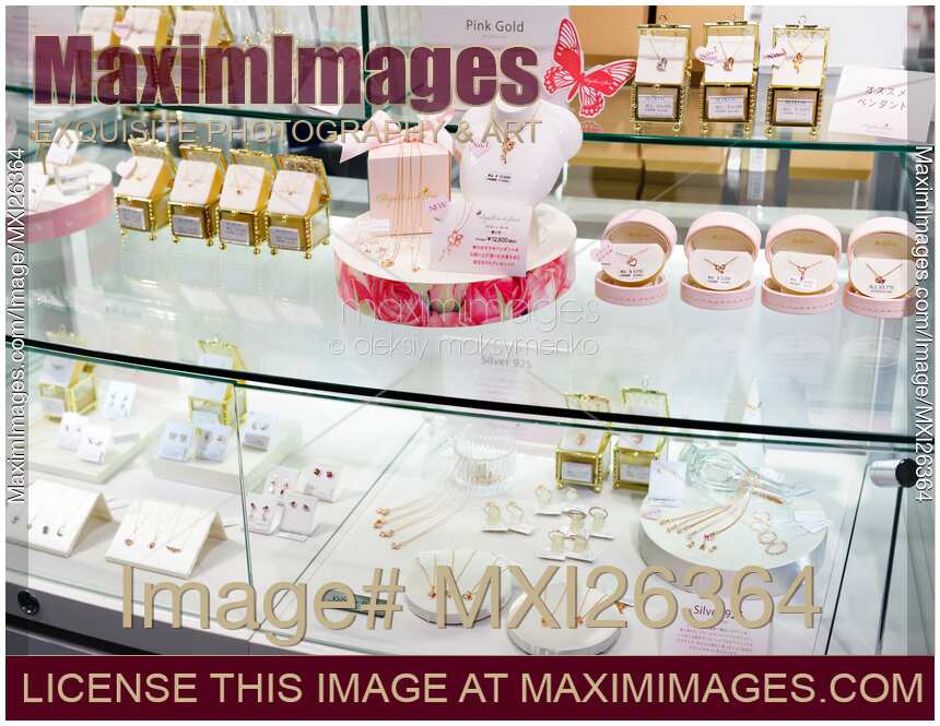 Jewellery display in a store
