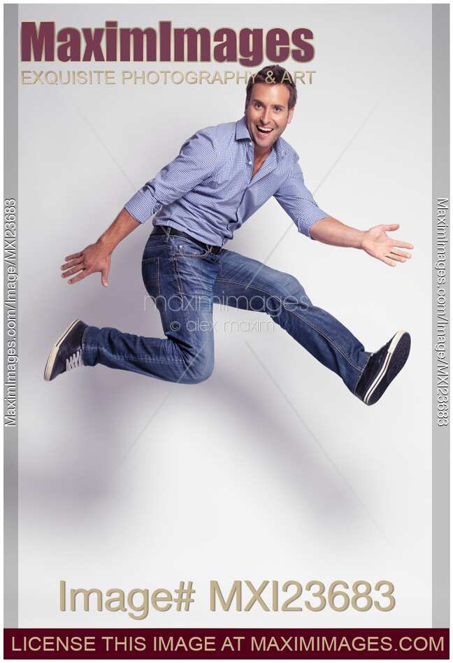 Jumping Young Man