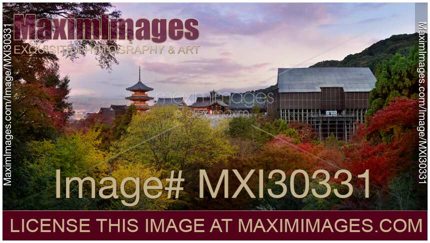 Kiyomizu-dera Buddhist temple main hall restoration Kyoto