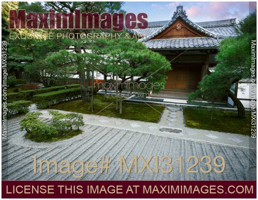 Kuri hall and garden of Ginkaku-ji Jisho-ji temple in Japan