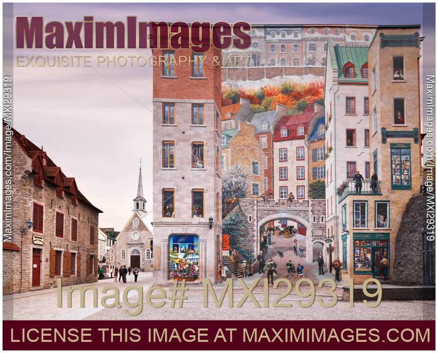 La Fresque des Québécois Wall Mural in Old Quebec City