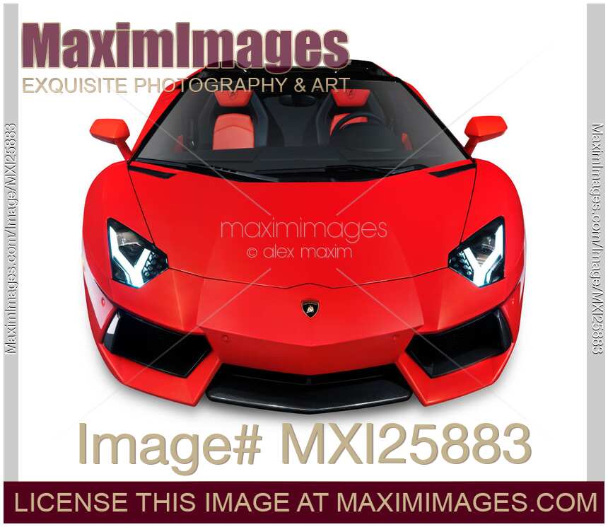 Lamborghini Aventador LP 700-4 Roadster sports car front view