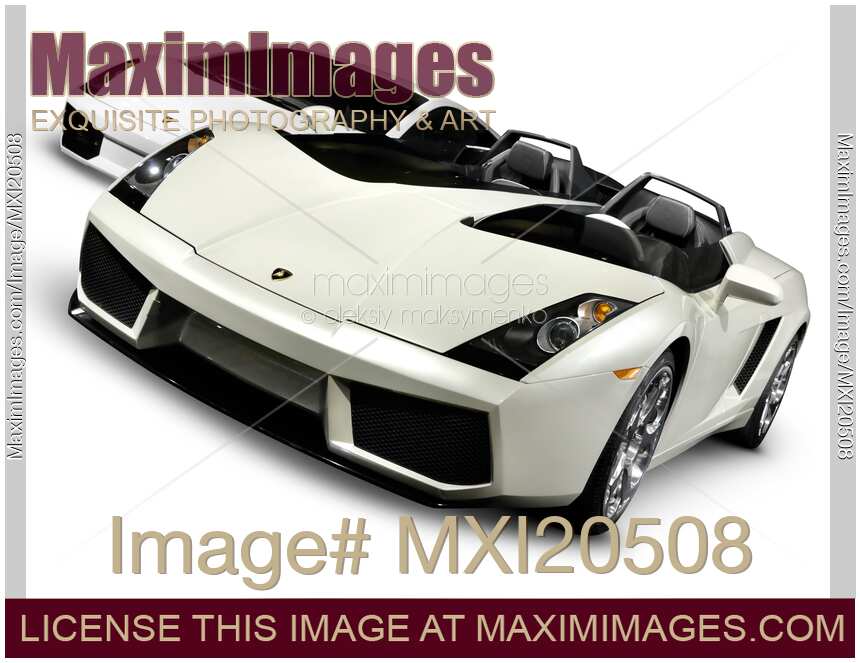 Lamborghini Super Cars isolated on white
