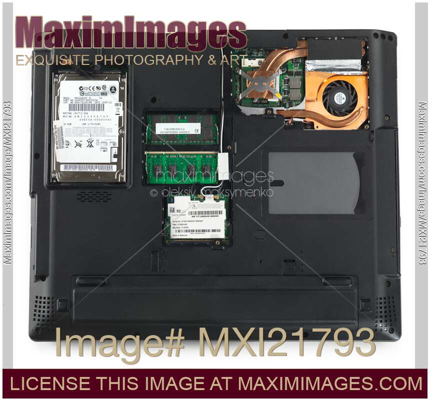 Laptop Computer with Back Panels removed