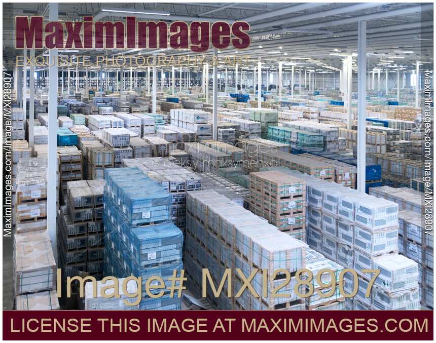 Large commercial warehouse interior