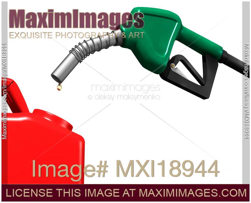 Last drop of gas from pump nozzle into canister