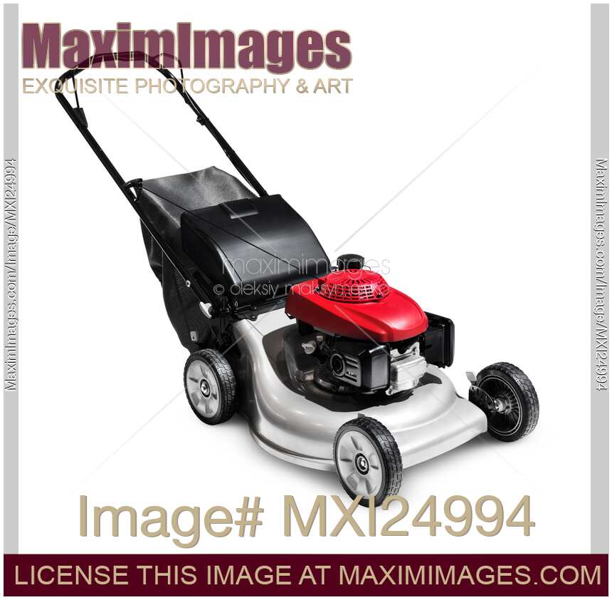Lawn mower isolated on white