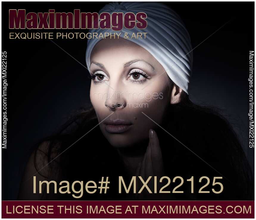 Light Falling on a Beautiful Woman Face