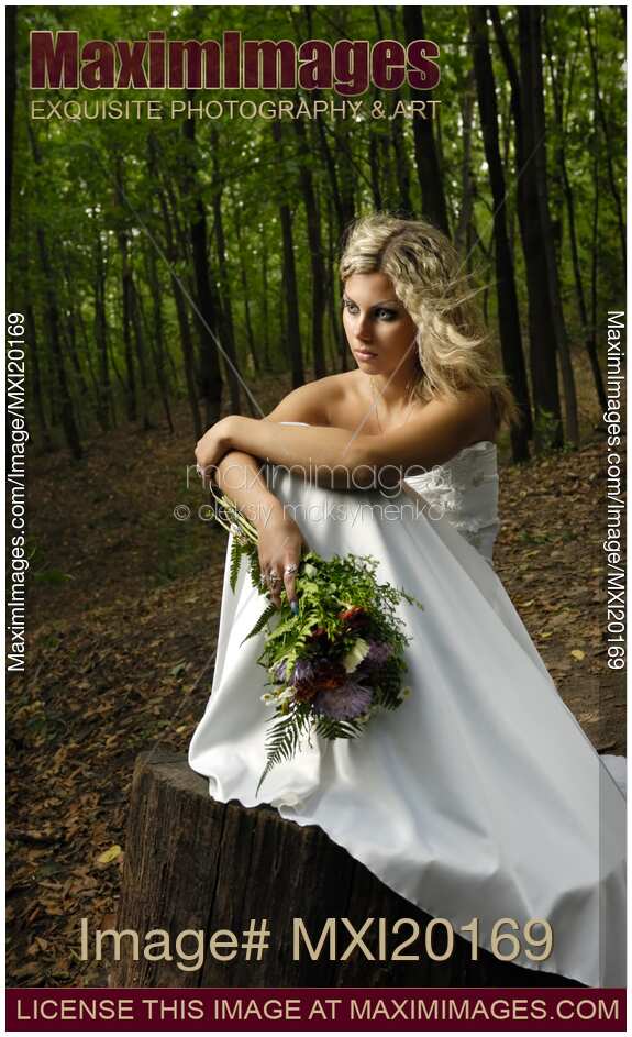 Lonely Runaway Bride in in the Woods