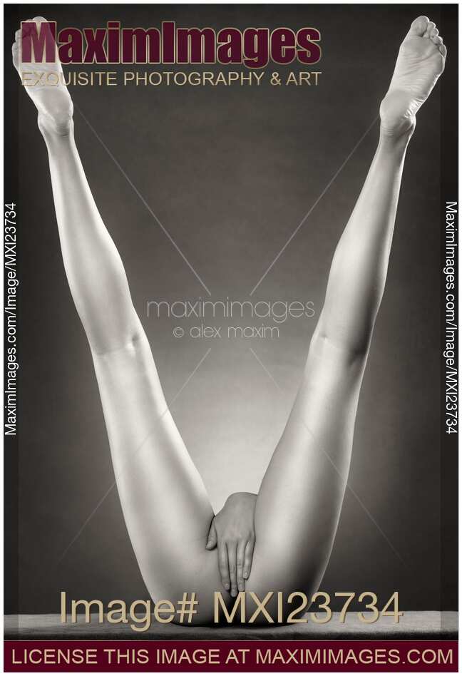 Long Sexy Woman Legs Making V Shape