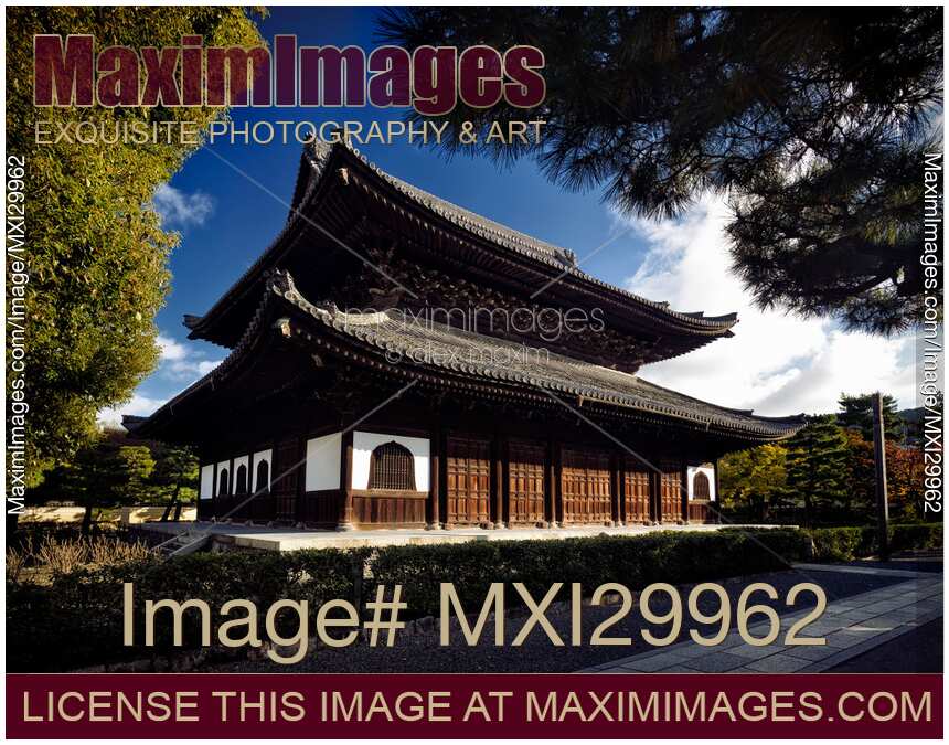 Main hall Hatto of Kennin-ji Kenninji Japanese Zen Buddhist temple in Kyoto Japan