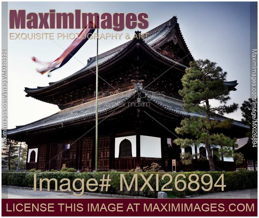 Main hall of Kennin-ji historic Zen Buddhist temple in Kyoto Japan