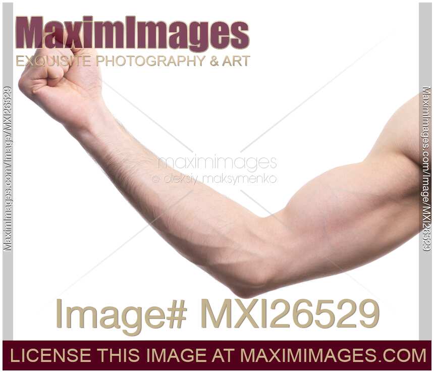 Man arm with hand in a fist