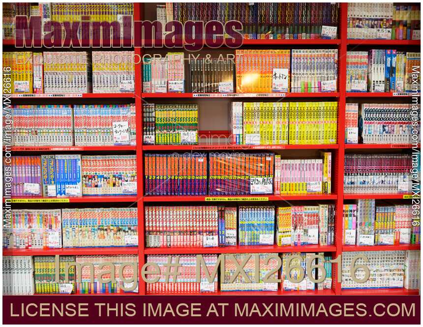 Manga comics books in store
