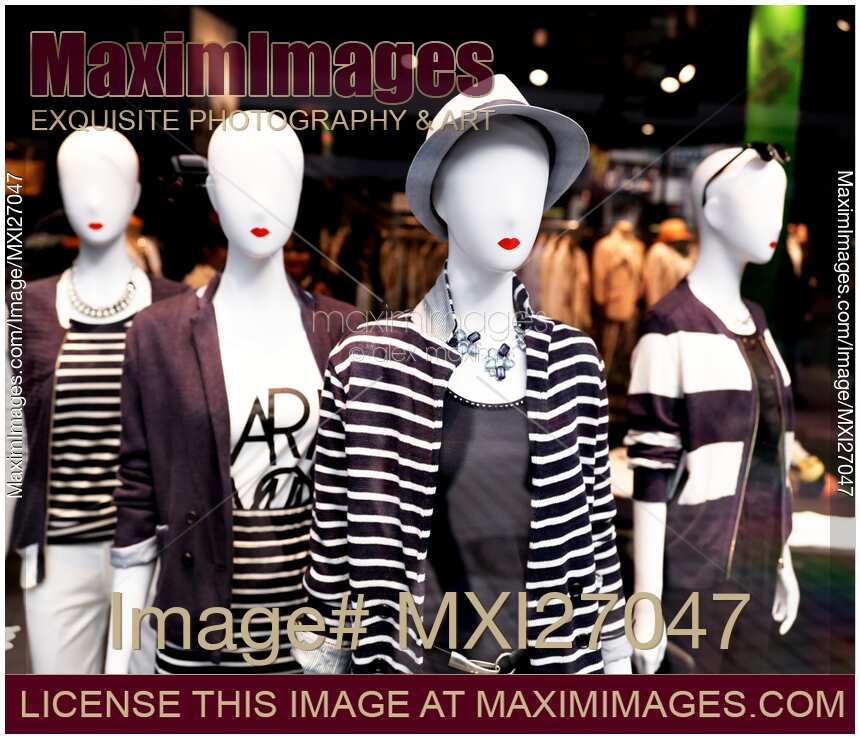 Mannequins on display in a store in Japan