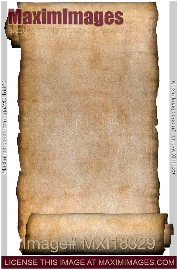 Manuscript, rustic roll of parchment
