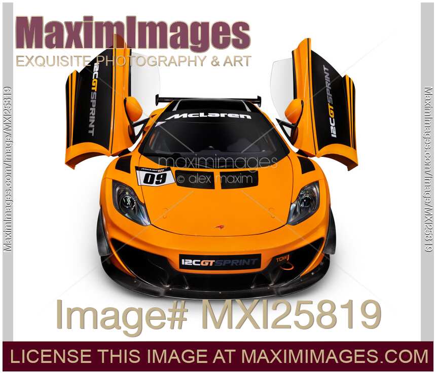 McLaren 12C GT Sprint supercar front open butterfly doors