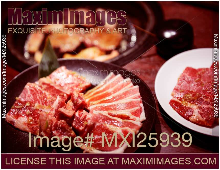 Meat at Japanese grill restaurant