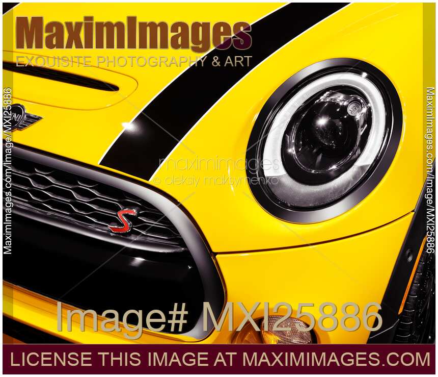 Mini Cooper S car detail closeup