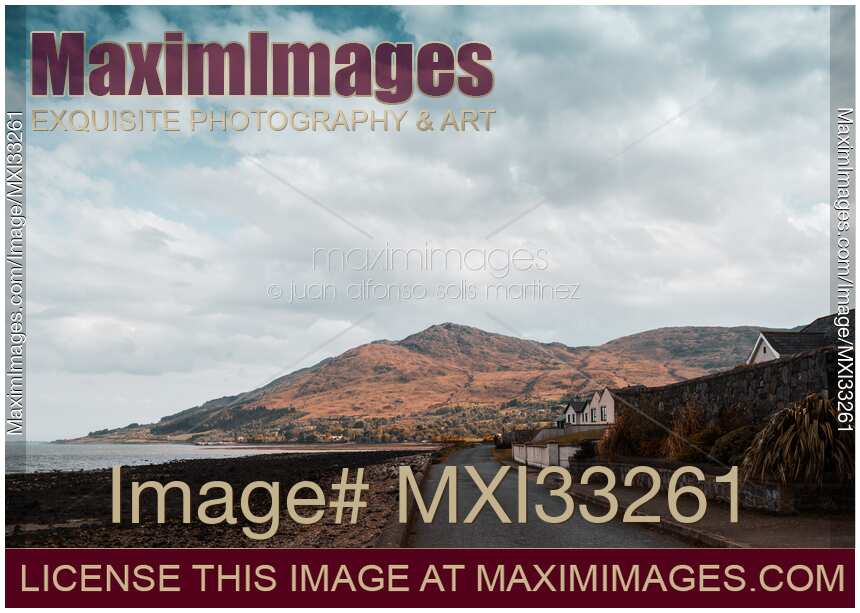 Moody countryside landscape scenery of Carlingford to Omeath Greenway in Louth Ireland