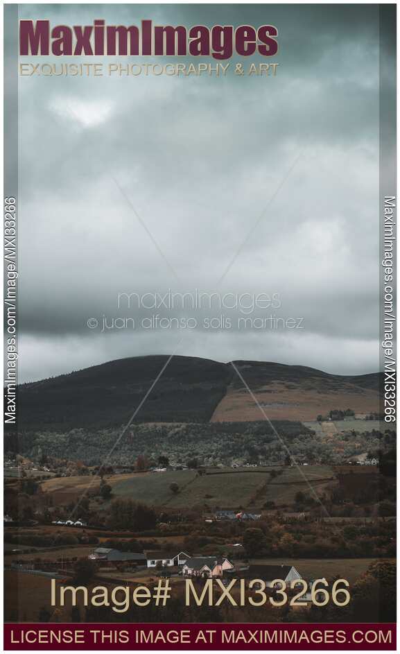 Moody countryside landscape scenery of Dundalk county town in Louth Ireland
