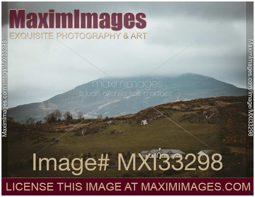 Moody countryside mountain landscape scenery of Dundalk county town in Louth Ireland