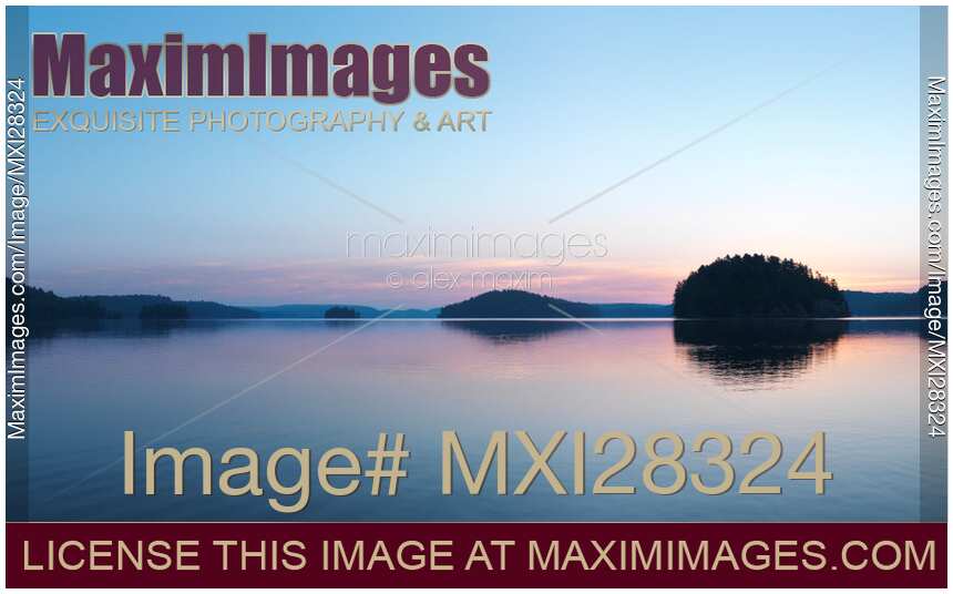 Morning dawn nature scenery of Mary Lake Port Sydney Muskoka Ontario