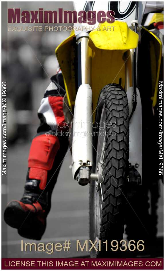 Motorcyclist on a Racing Motorbike