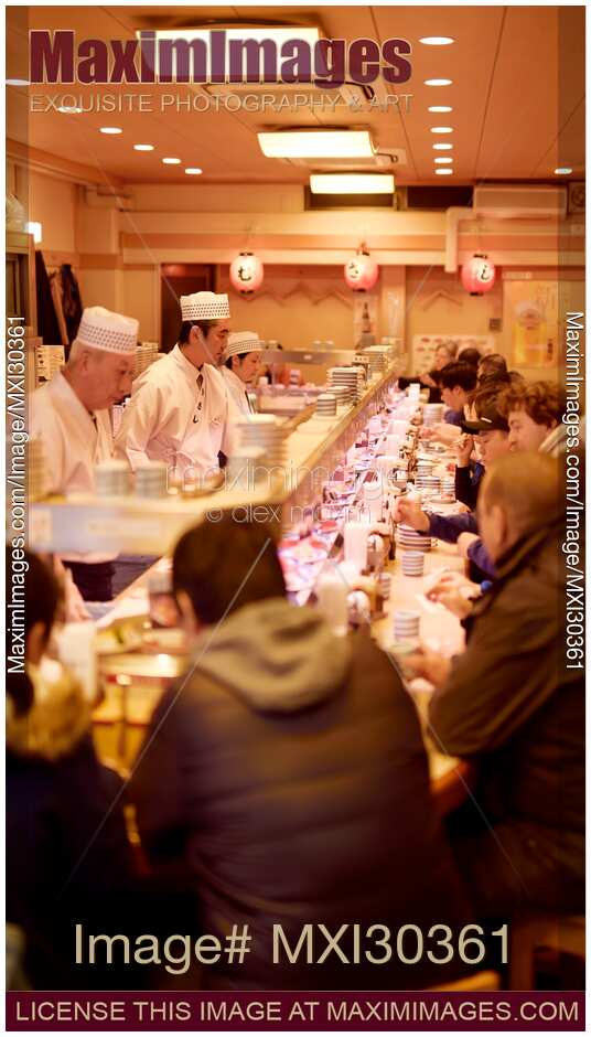 Musashi Sushi conveyor belt sushi restaurant in Kyoto Japan