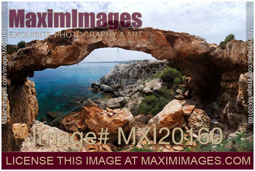Natural Bridge at Cape Gkreko in Cyprus
