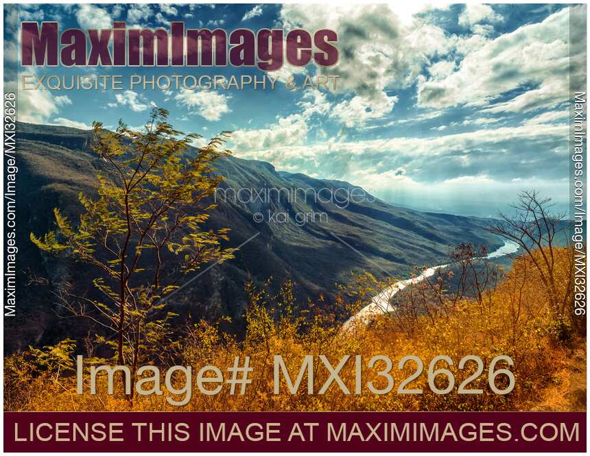 Nature scenery of Sumidero Canyon National Park in Chiapas Mexico