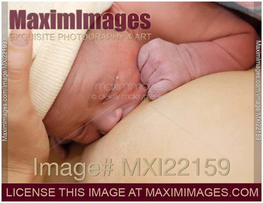 Newborn Baby's First Breast Feeding