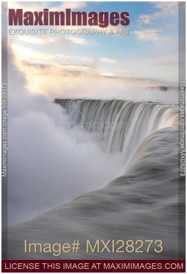 Niagara Falls beautiful sunrise in soft colors