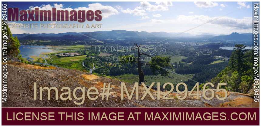 North Cowichan Valley panoramic aerial nature scenery Vancouver Island